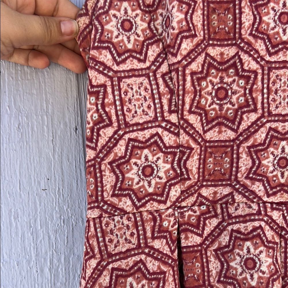 A-line mini Dress in Red Pattern - Picture 3 of 8